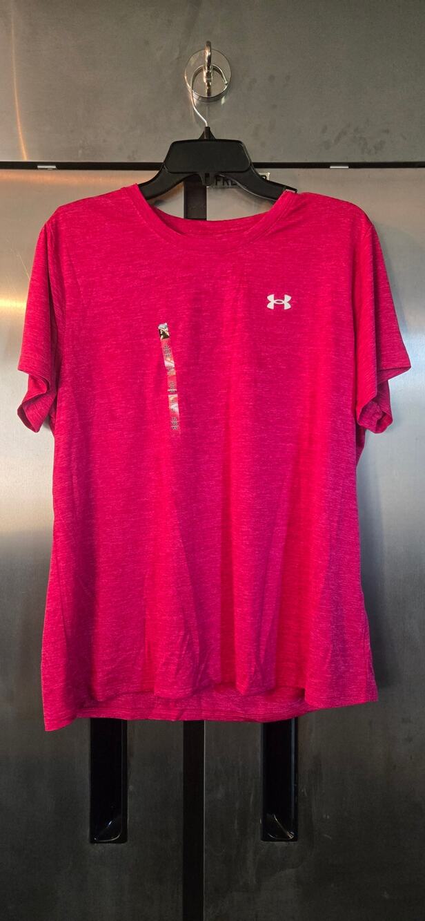 Under Armour Women's Tech Twist Tee Size XL NWT Pink Loose Fit Shirt